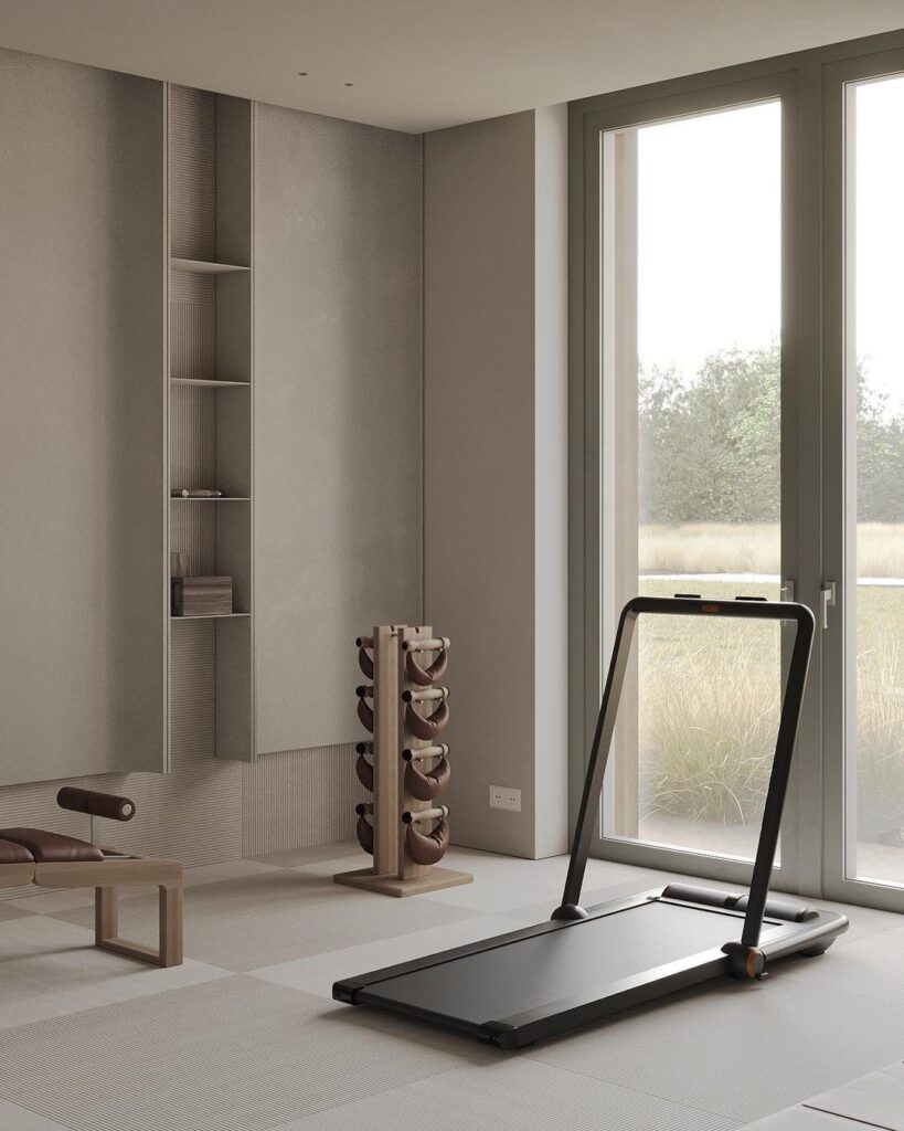 Natural light and ventilation in home gym