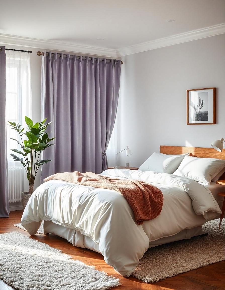 Lavender dreams curtains in bedroom