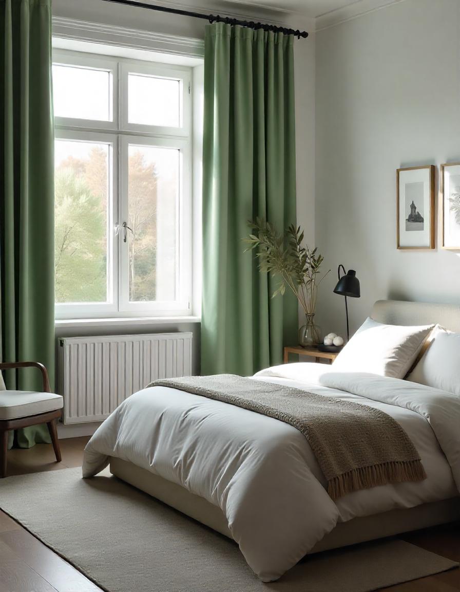 Serene Sage Green curtain