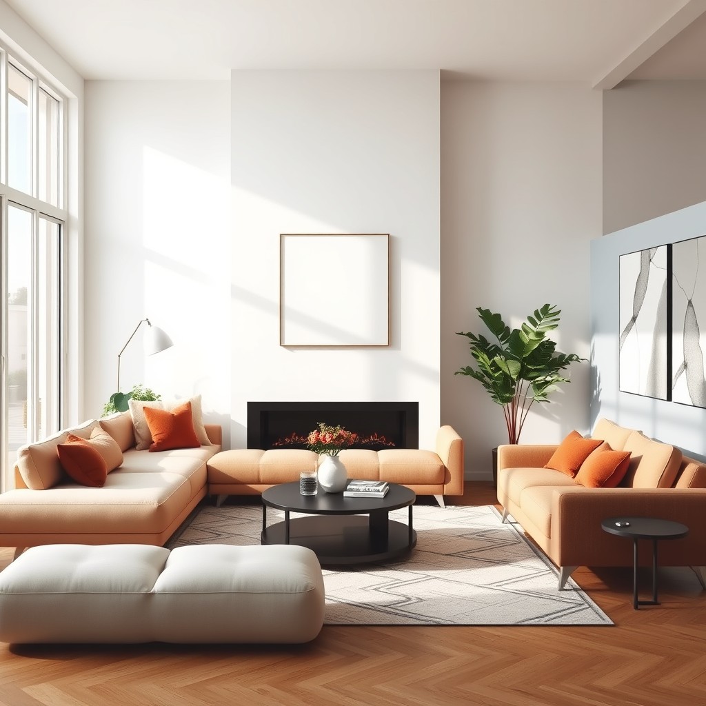 White wall living room ideas