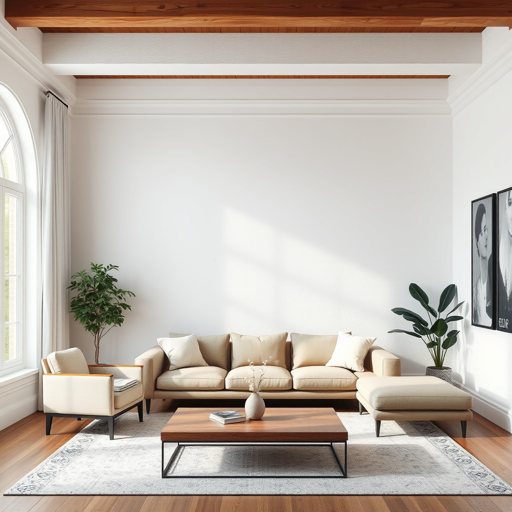 White wall living room ideas