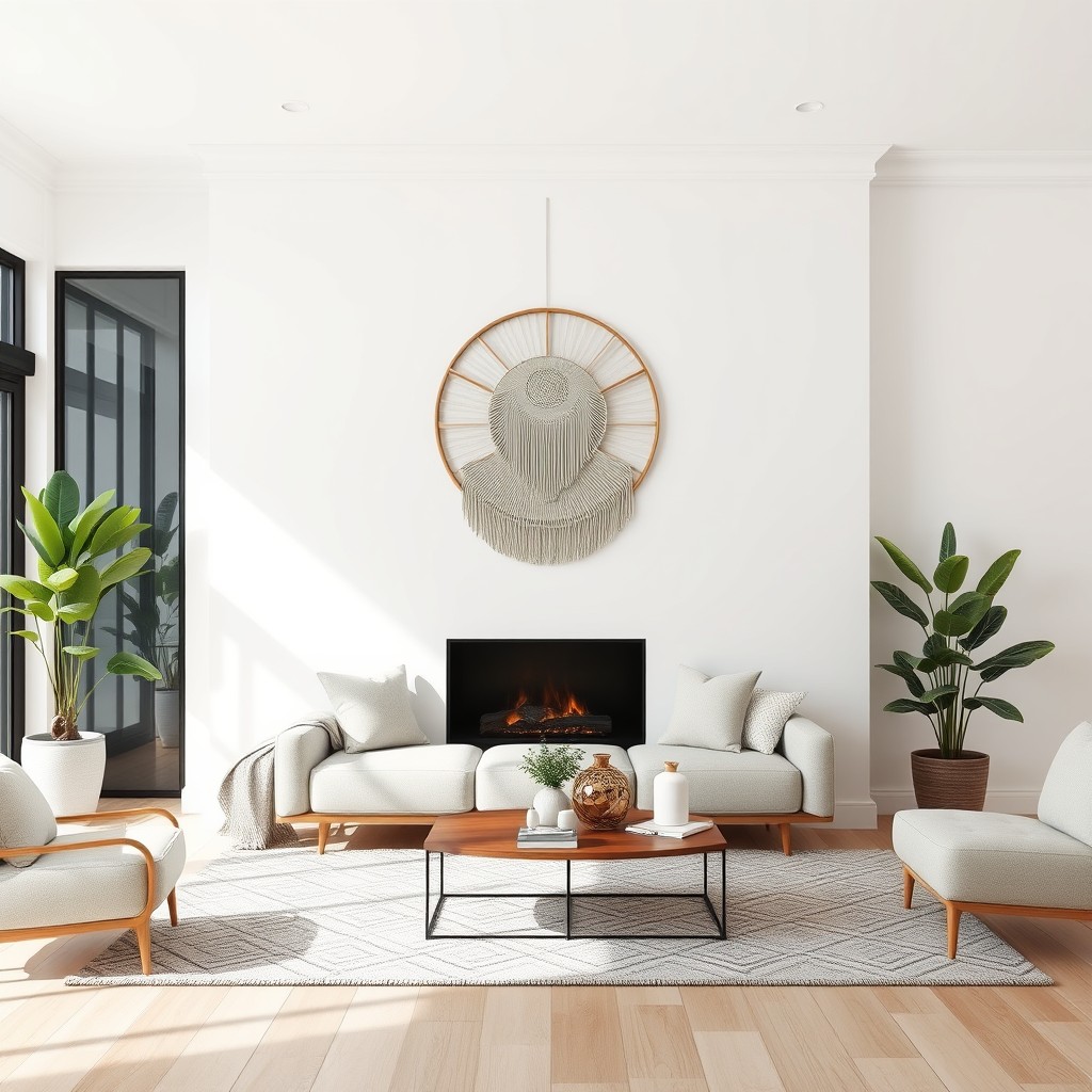 White wall living room ideas