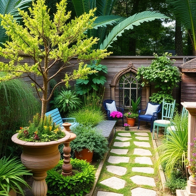Creative timeless garden design ideas, garden with pathways, garden with seating
