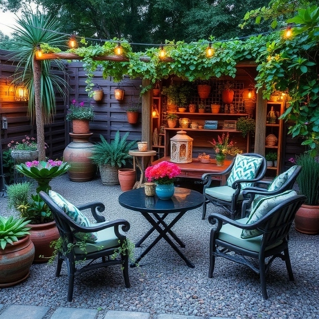 Creative timeless garden design ideas, garden with lighting, personalized garden design, garden with seating