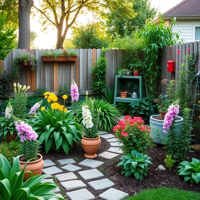 Backyard garden on budget landscaping ideas