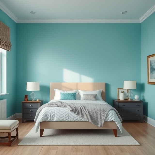 turquoise bedroom, bedroom color ideas, bedroom color ideas that will make you happier, best bedroom colors, best bedroom color ideas