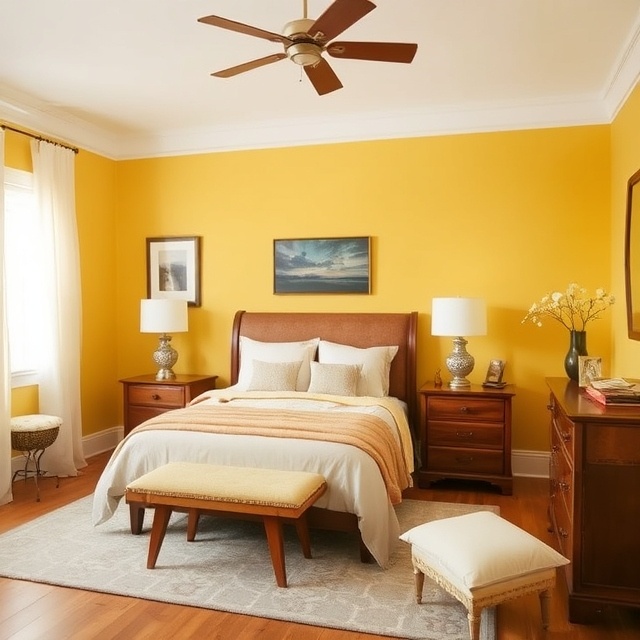 yellow bedroom, bedroom color ideas, bedroom color ideas that will make you happier, best bedroom colors, best bedroom color ideas