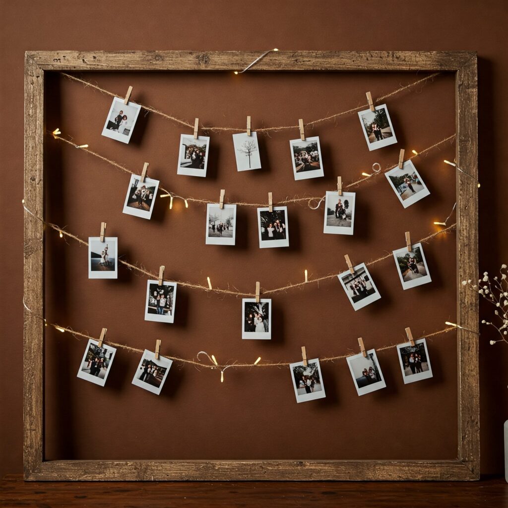 Polaroid Picture Wall backdrop ideas DIY