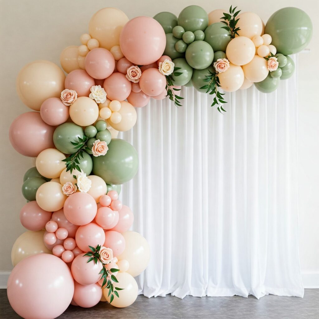 Balloon Garland Backdrop ideas DIY