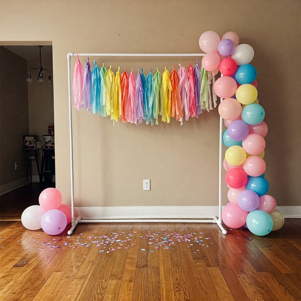Backdrop stand ideas PVC Pipe Backdrop Stand