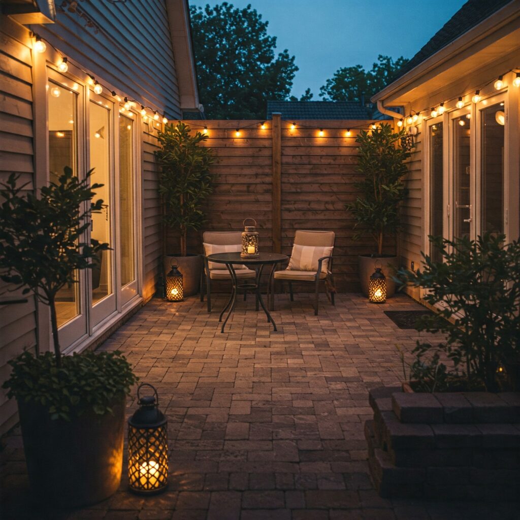 DIY patio pavers, beautiful backyard patio