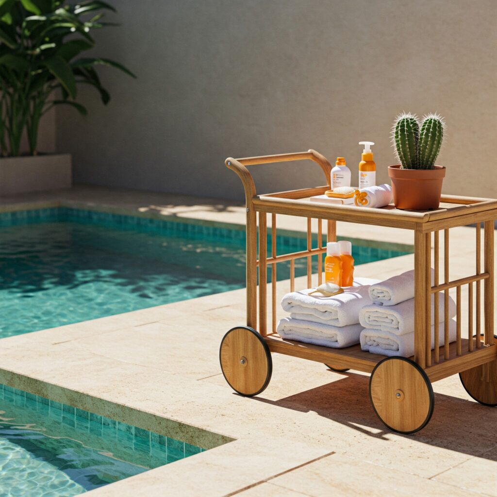 Outdoor Pool Towel Rack Ideas Rolling Towel Cart