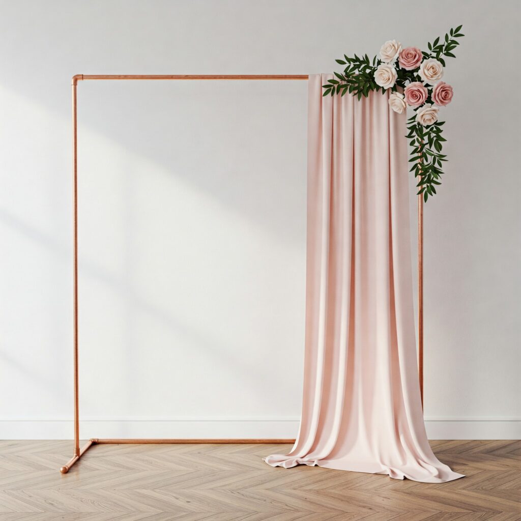 DIY backdrop frame Copper Pipe Frame – Sleek & Stylish