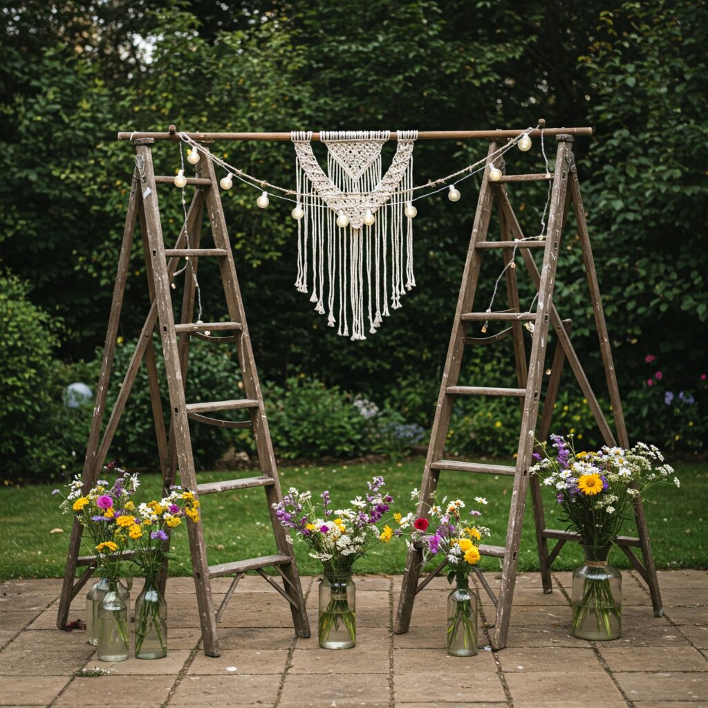 DIY Backdrop Frame Ladder Backdrop Frame – For the Ultimate DIY Vibe