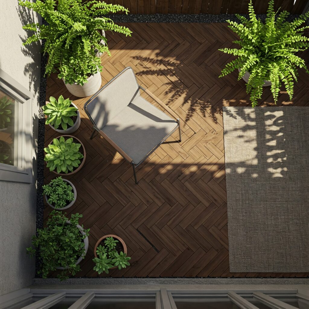 Peel-and-Stick Deck Tiles Outdoor patio flooring ideas
