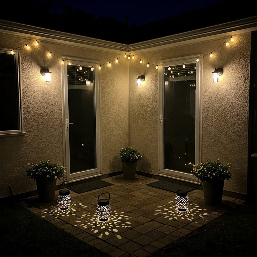 Small front patio lighting ideas