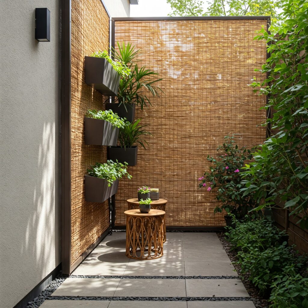 small patio design partition ideas