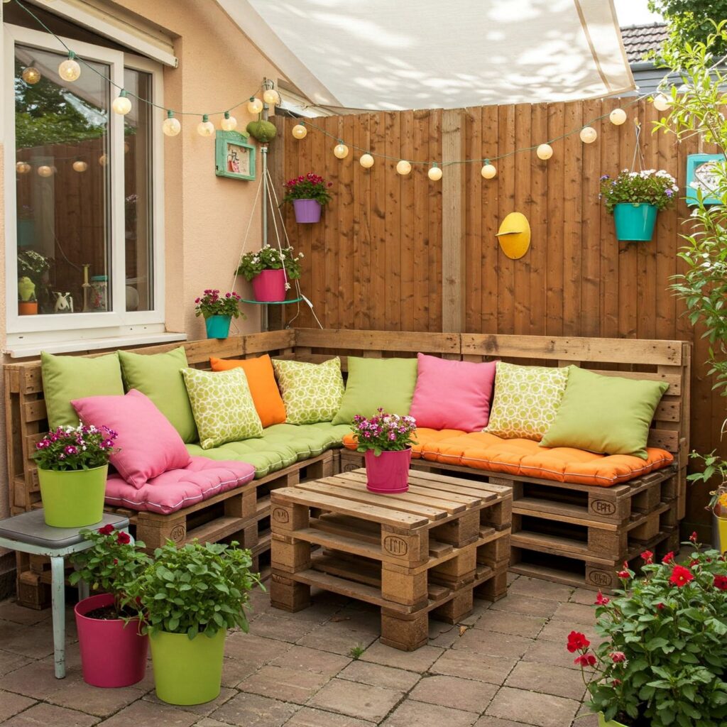 small patio design colorful decor