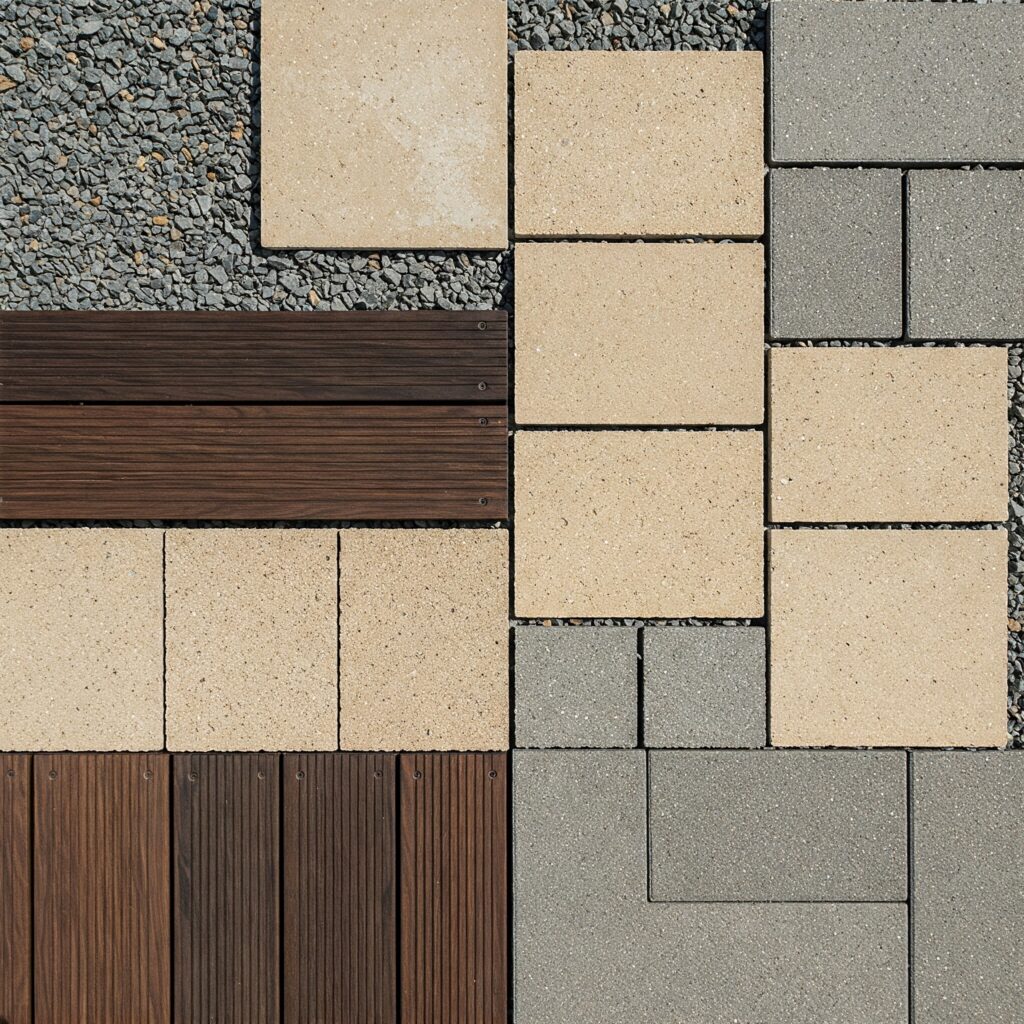 Small patio design materials