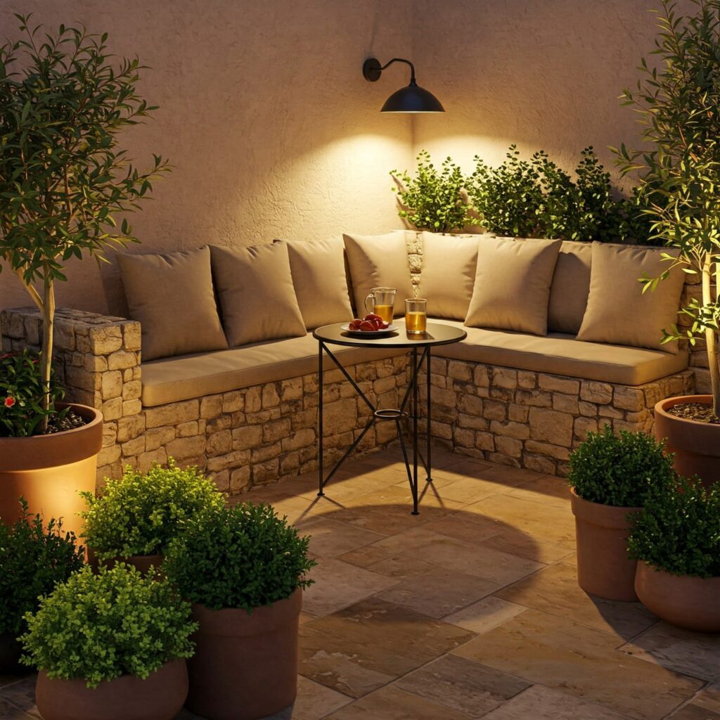 Small patio design seating ideas