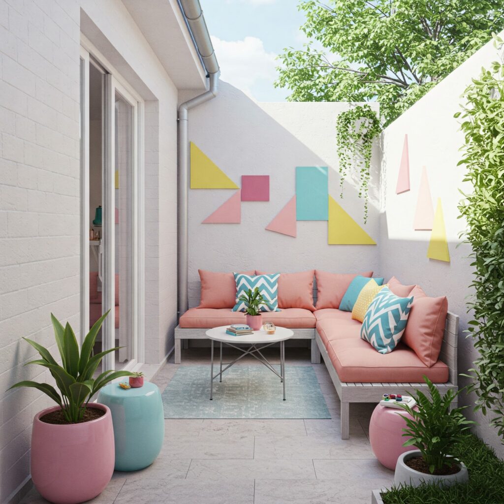Small patio design color ideas 