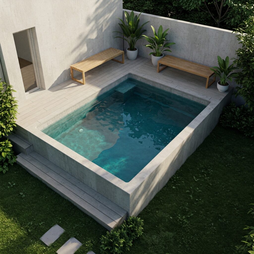Classy Above-Ground Concrete Pool
Start with the Shape: Keep It Simple but Striking